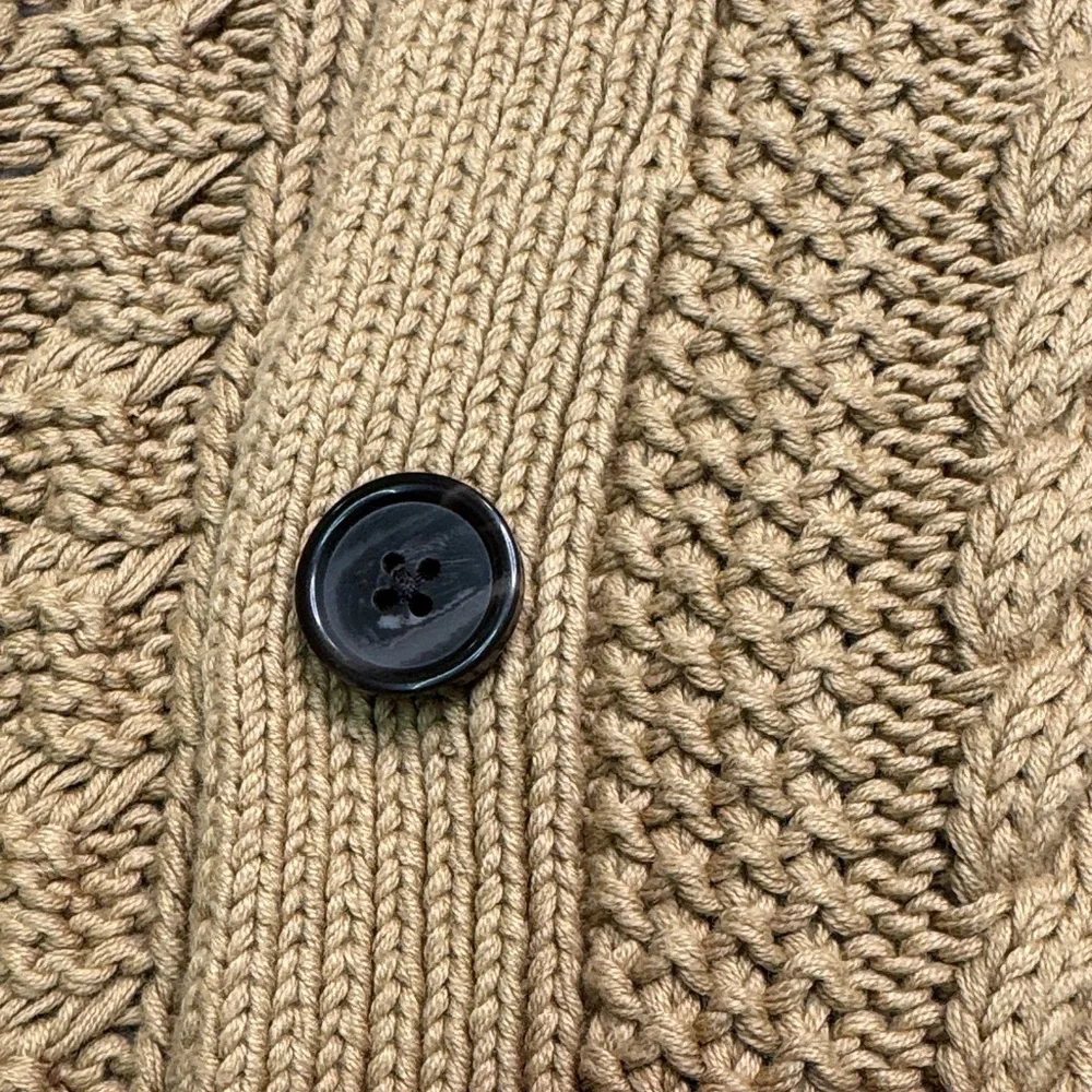 Women’s QUINCE Oversized Cable Knit Cardigan Sweater Size L - Picture 5 of 8